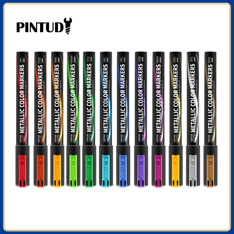 Model Kit Markers - 【2026 Nowość】DSPIAE MKA 12 Kolorów Metaliczne