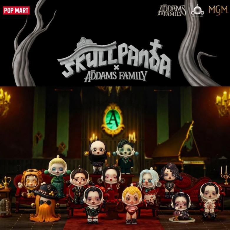 Model Kit Anime Girl - POP MART SKULLPANDA Seria Rodzina Addamsów