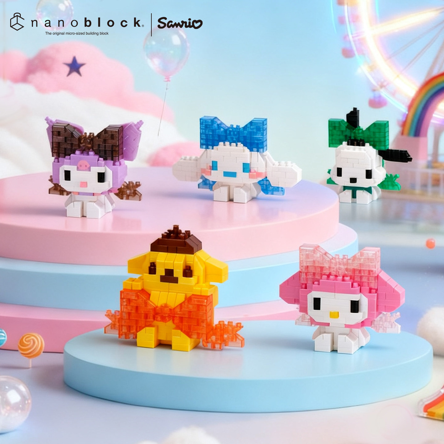 Model Kit Anime Girl - Nanoblock Sanrio Mikro Klocki Konstrukcyjne Oryginalna