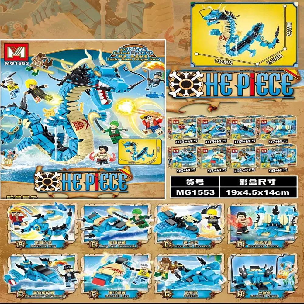 Model Kit Gundam Bandai - 8w1 Klocki Konstrukcyjne One Piece Niebieski