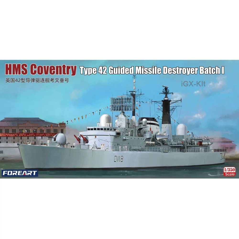 Model Kit Destroyer - FOREART 3002 Skala 1/350 HMS Coventry