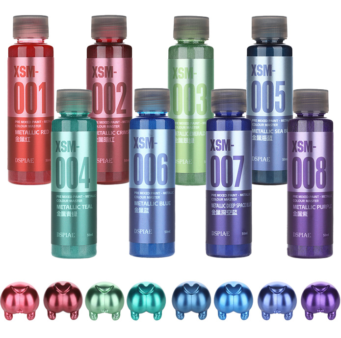 Model Kit Markers - DSPIAE XSM Metaliczne farby wodne 50ML