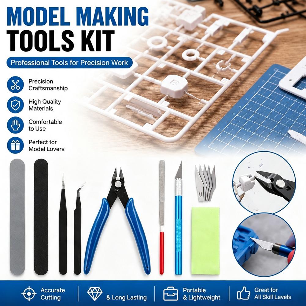 Model Kit Nipper - 14-częściowy zestaw narzędzi modelarskich: szczypce ze