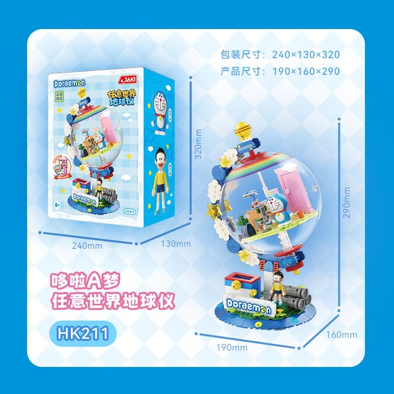 Model Kit Box - JAKI Doraemon Licencjonowany Glob z Klockami