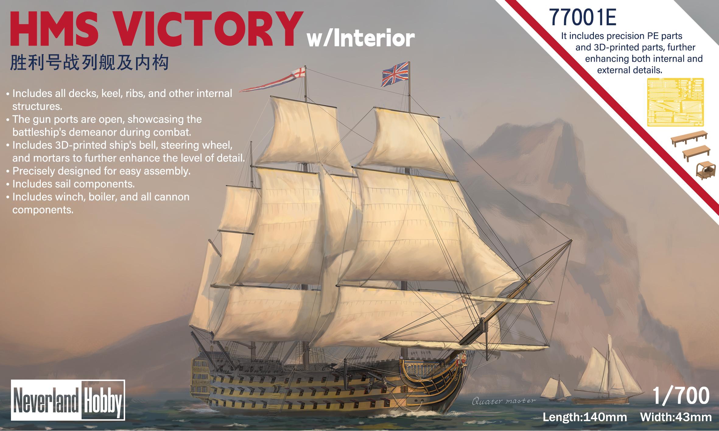 1/700 HMS Victory z wnętrzem ` – Model Kit Hms Victory recenzja i cena